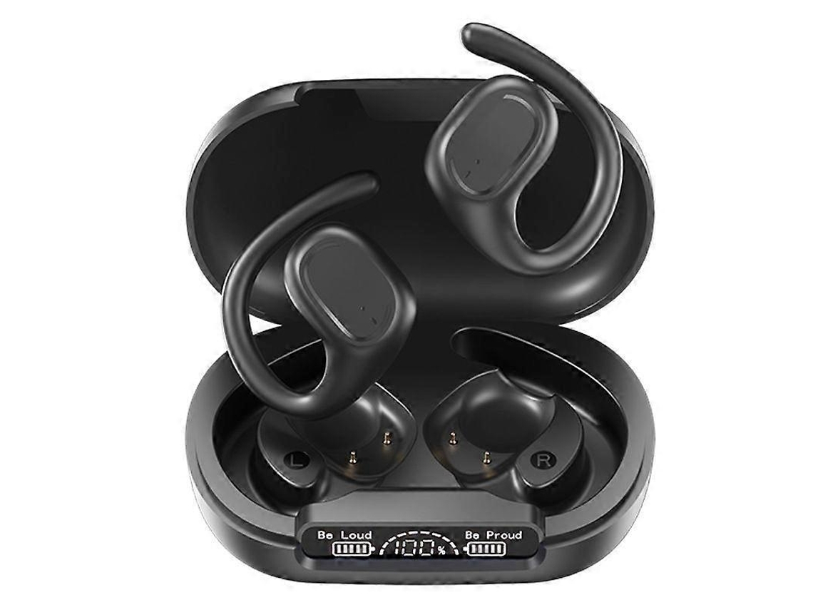 Auriculares deportivos intraaurales inalámbricos Bluetooth Hengrongshen S200, impermeables, con pantalla digital LED