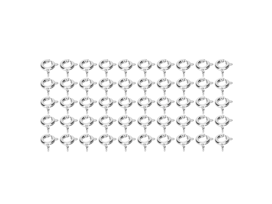 50 Cierres De Anillo De Resorte De Cobre De 6 Mm Para Joyería, Pulseras Y Collares (para Armar Tú Mismo)