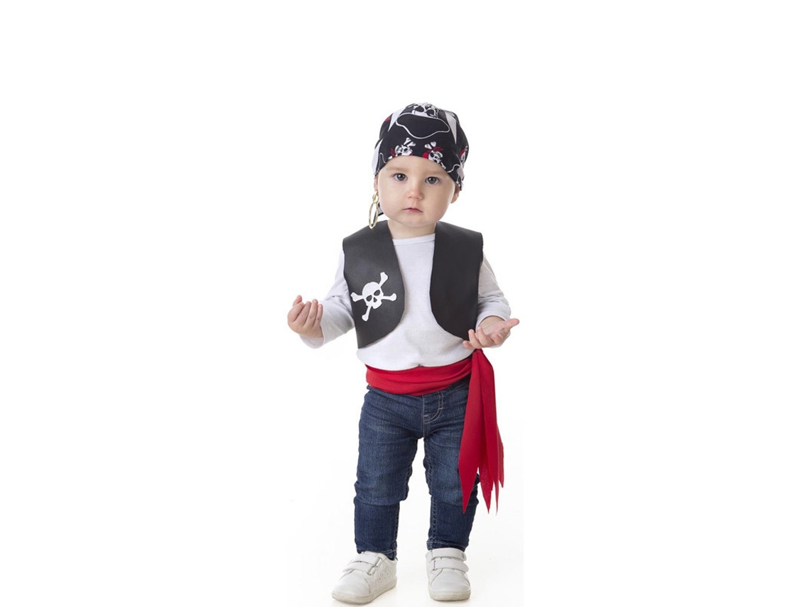 Disfraz de Niño CREACIONES LLOPIS Kit chaleco calavera pirata (Tam.: 7-9 anos)