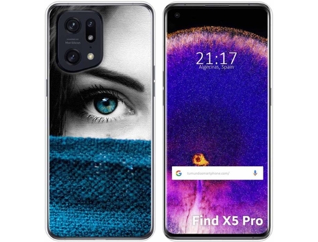 Carcasa para Oppo Find X5 Pro 5G TUMUNDOSMARTPHONE Dibujos Ojo Multicolor