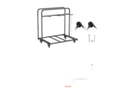 Carro de soporte para silla plegable, capacidad de 400 libras, diseño ajustable, 400 libras