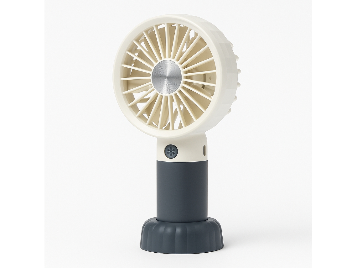 Ventilador portátil con base | Compacto, 3 velocidades, recargable, asa y cable incluidos Skyhe Dm-56 Negro
