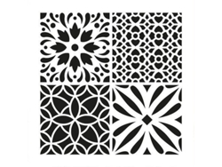 Plantilla para Baldosa de Cemento 2 - Artémio - 30x30cm - Plástico
