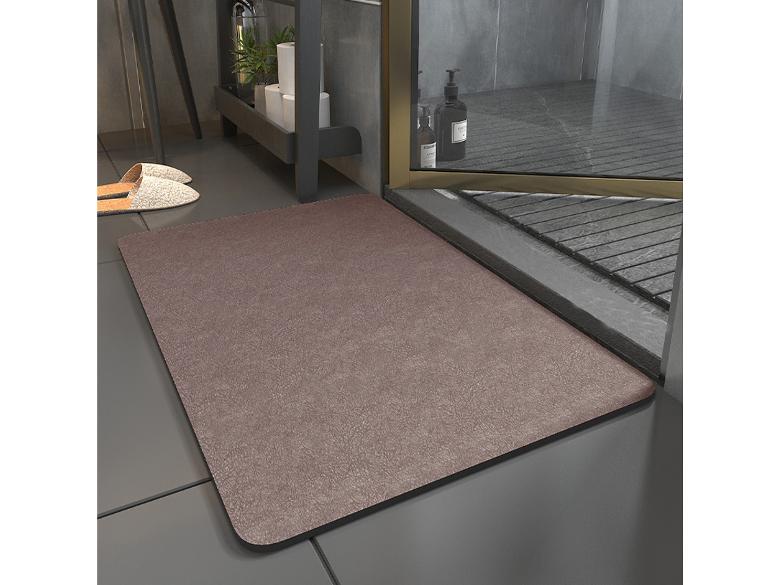 Alfombra de Baño LUUCOZK Antideslizantes Absorbentes Decoración Baño Secado Rápidoté Poliéster Blanco (80x120cm)