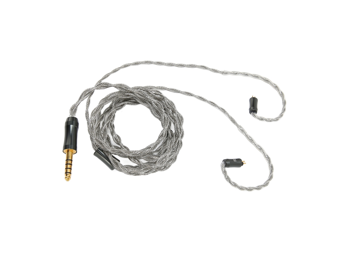 Cable De Repuesto Para Auriculares Con 4 Núcleos De Cobre Plateado Y Conector De 4,4 Mm, 1,2 M.