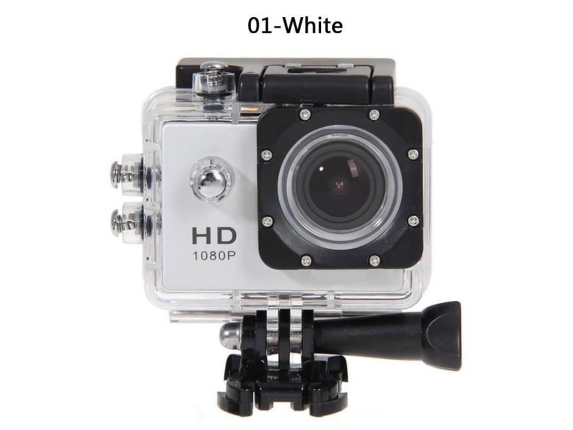 Cámara compacta impermeable para buceo y deportes cámara de grabación Full HD 1080P videocámara digital plateada D352