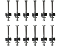 Rebe 12 Separadores para trampolines con tornillos de acero galvanizado Accesorios de repuesto para trampolines