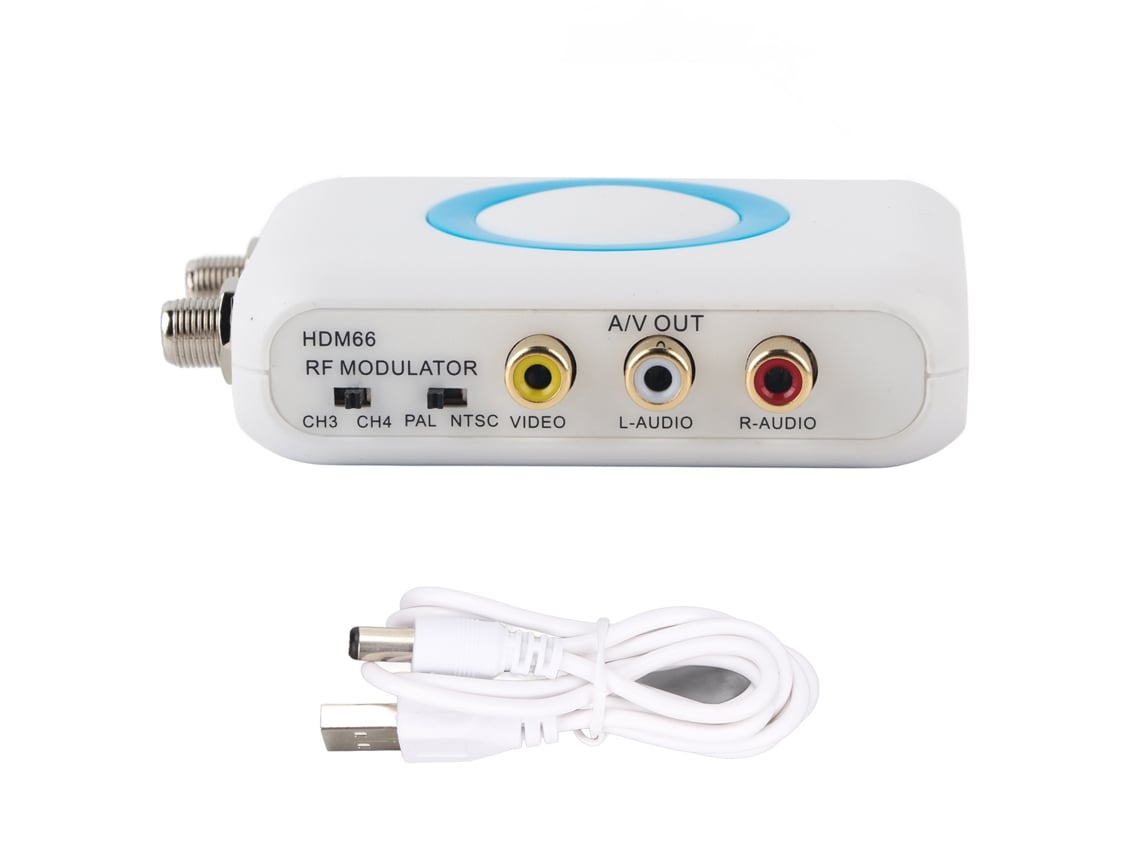 Modulador Hdm66 Hd Compatible Con Salida En Formato Pal Ntsc, Convertidor Rca A Rf Para Reemplazo De Televisores