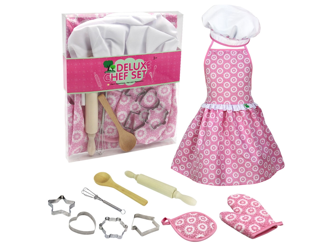 Juego De Cocina Y Repostería Para Niños - Cocina De Juguete Con Delantal