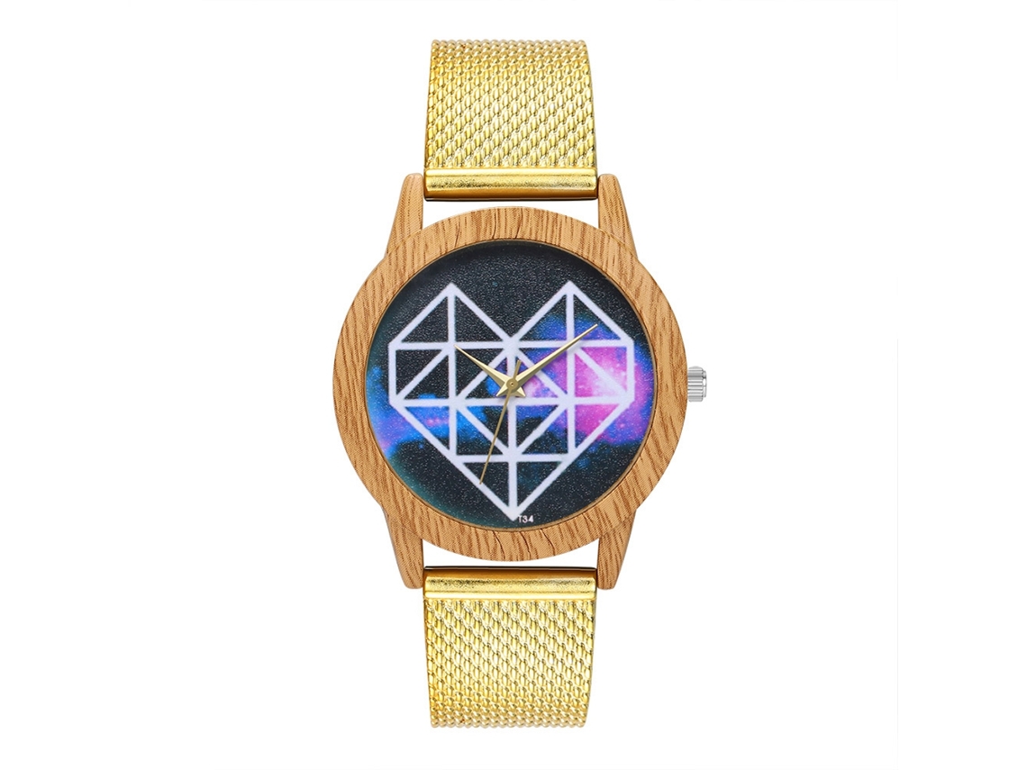 Reloj De Pulsera De Cuarzo Simple Y Fashion Para Hombres Y Mujeres Zhoulianfa T34-f2 (oro)