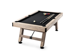 Mesa de billar Succebuy de 2,13 m, tela negra, para sala de juegos