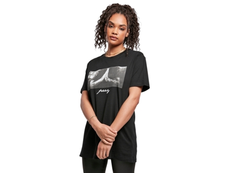 Camiseta de Mujer MISTER TEE Pray Negro (M)