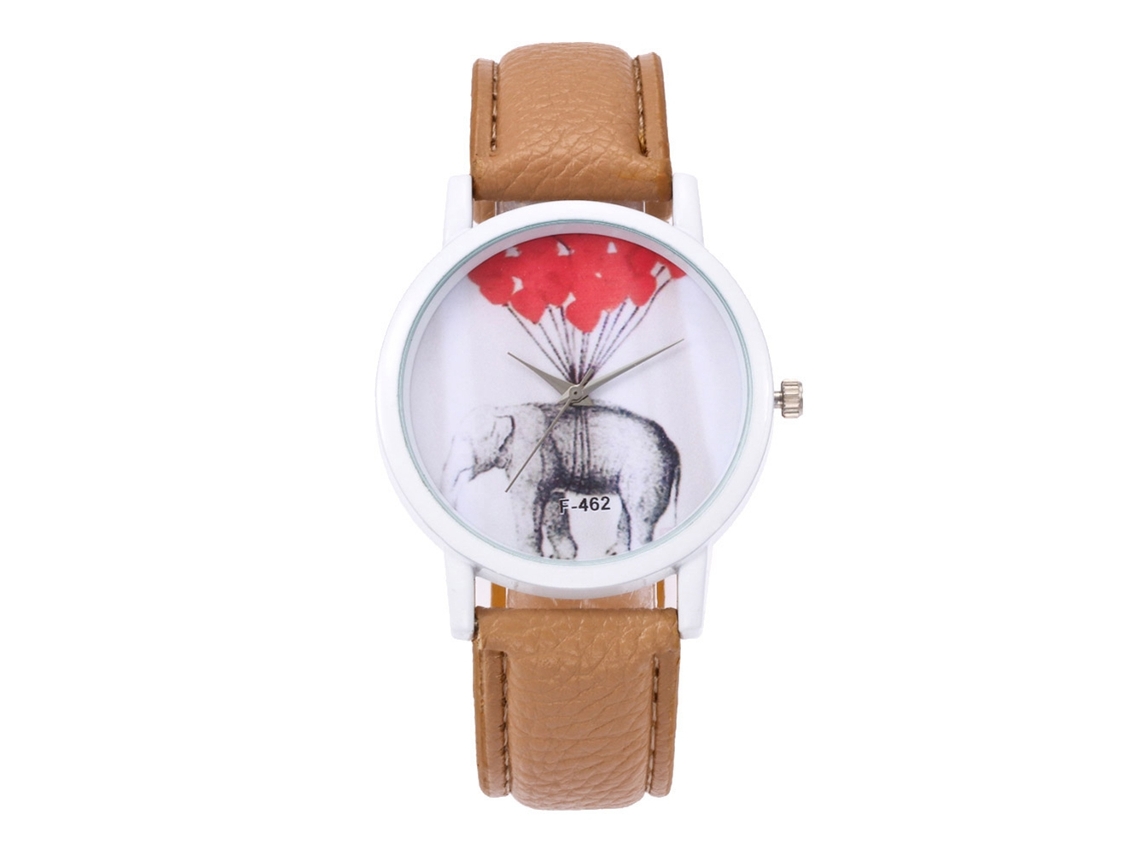 Reloj De Pulsera Analógico De Cuarzo Para Mujer Con Correa De Pu, Estilo Moderno (beige)