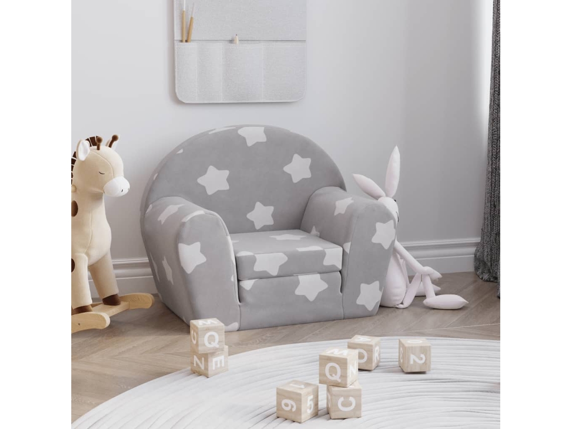 Sofá cama convertible Lovely Home Stars de tela gris (57x34/57x34)