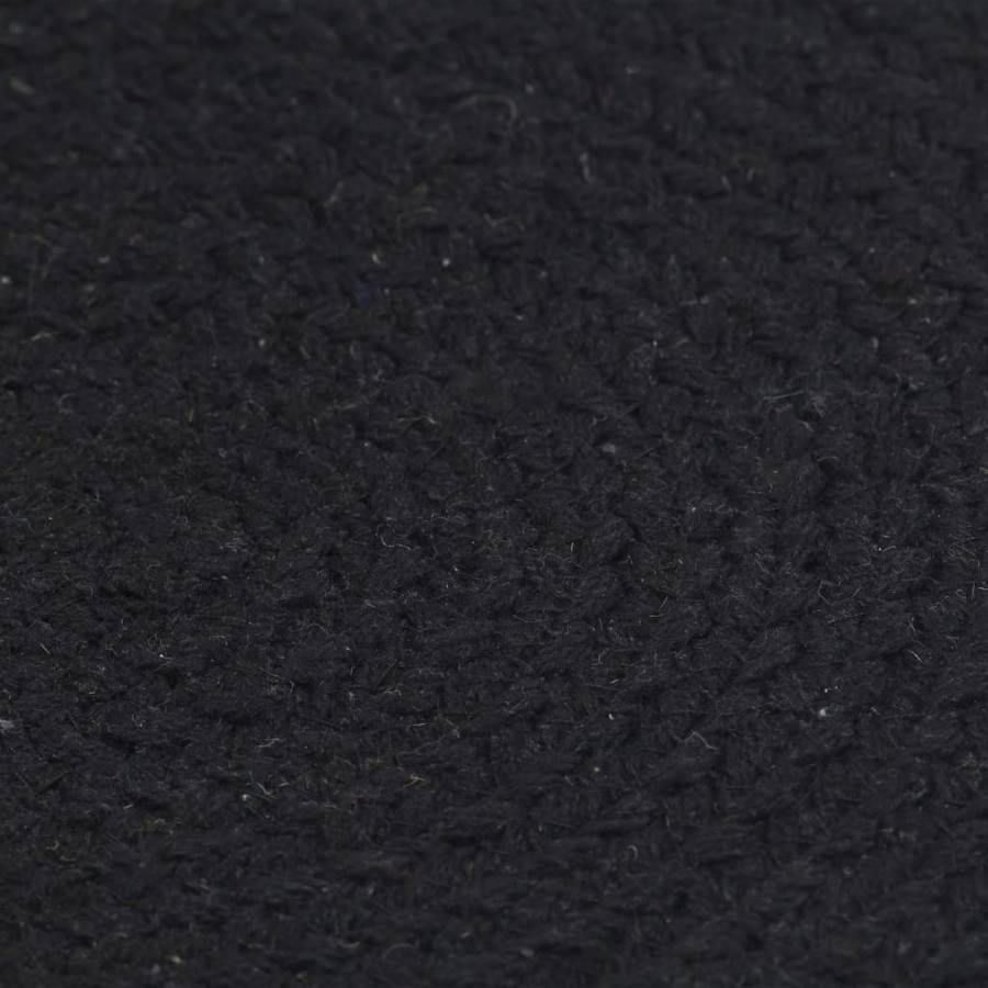 Mantel Individual 4 unidades liso redondo negro 38 cm