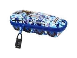 2026rebe-estuche De Lápices Grande Con Cerradura De Combinación Diseño De Tanque Suv Azul 22x9.5x7cm