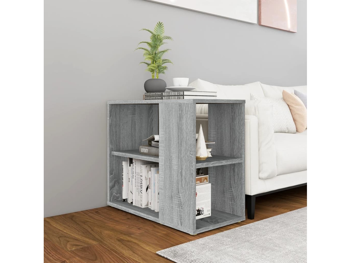 Mueble auxiliar de 60 x 30 x 50 cm, derivados de madera, gris Sonoma, DKD Home Decor