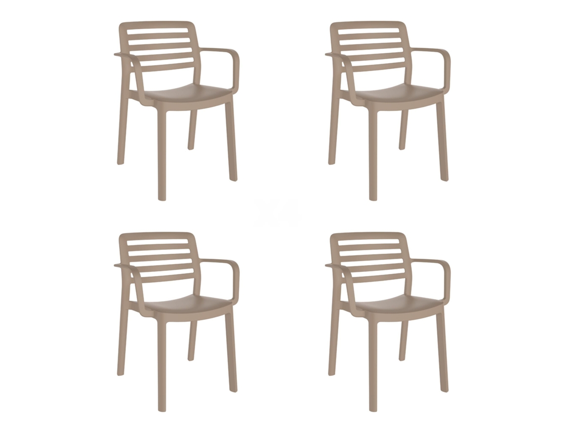 GARBAR WIND Set 4 Silla Con Brazos Interior Exterior Arena