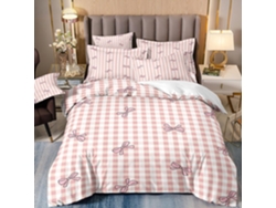 Juego Ropa Cama Microfibra Piezas Niñas Estampado Funda Nórdica Almohada Material Juego 50x75 Cm 200x200