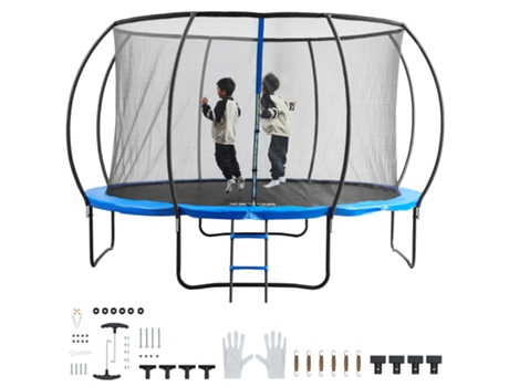 VEVOR cama elástica recreativa al aire libre de 12 pies para niños con red de cierre de seguridad