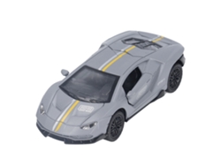 Ats-coche Modelo De Aleación 1:32 Deportivo De Metal Con Luz Y Sonido, Juguete Para Niños Mayores De 3 Años, Gris