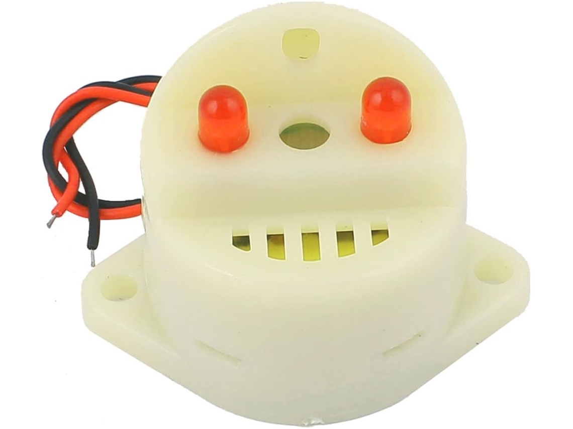 Zumbador electrónico CHABERLU con dos luces rojas intermitentes y señal de tono, DC 3 24V