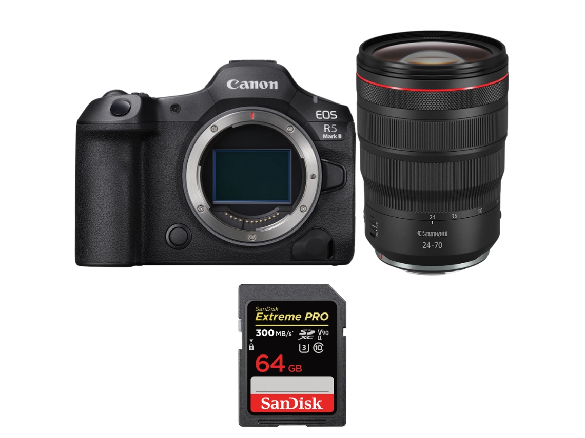Canon Eos R5 Mark Ii + Rf 24-70mm F/2.8 L Is Usm + 1 Sandisk 64gb Uhs-ii 300mb/s + Ebook “20 Consejos Para Fotos Que Impactan”