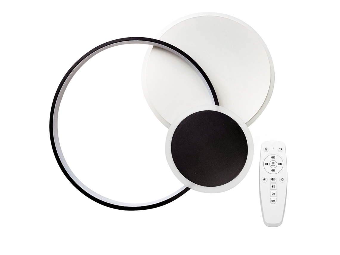 Lámpara De Techo Rea App1709-c Black Led +remote Control