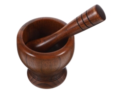 Juego Utensilio 1 Práctico De Mortero Maja Madera Azufaifo, Tazón Manual Moler Ajo Especias, Cocina