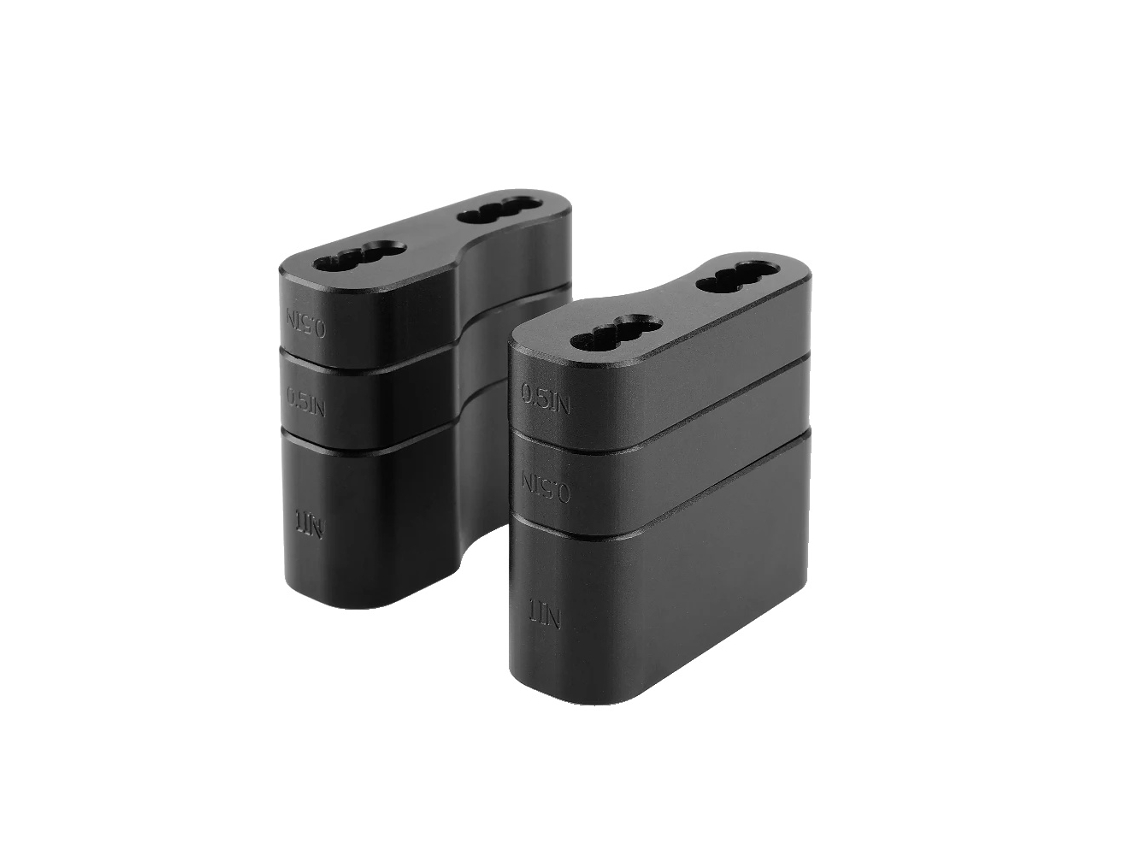 Soporte para manillar, aluminio 6061, elevador ajustable de 2 a 4 pulgadas, 3 pares de elevadores OEM