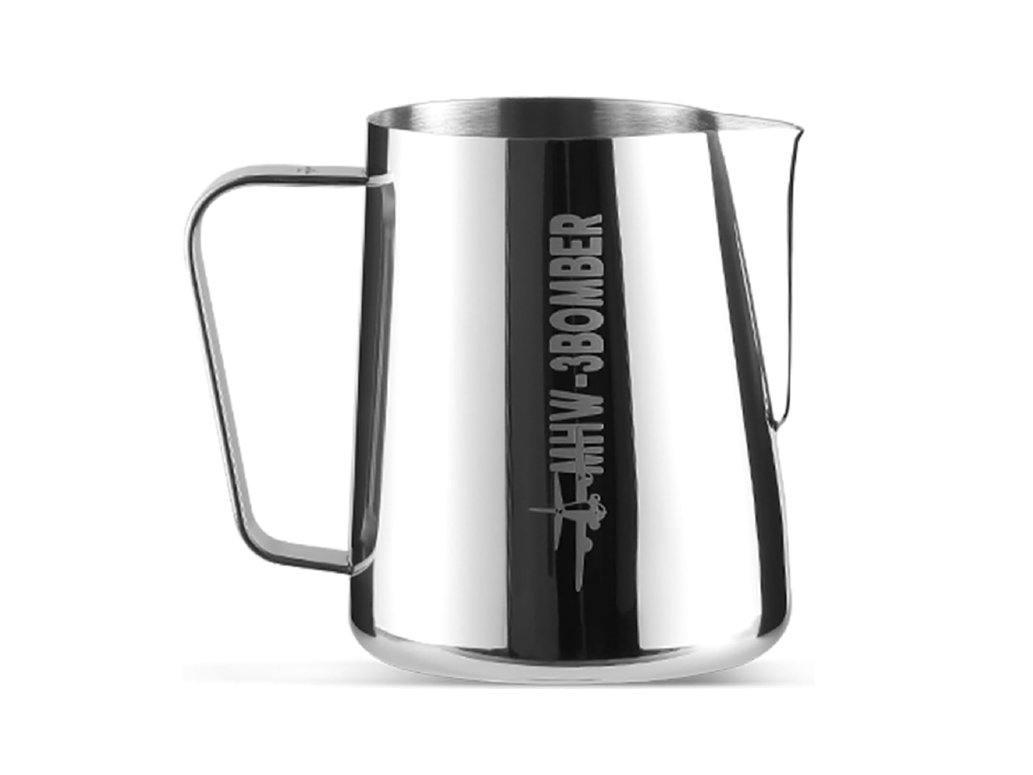 Jarra Espumadora De Leche De 600 Ml, Acero Inoxidable 304, Boca De Cocodrilo Biónica Con Mango Ergonómico.