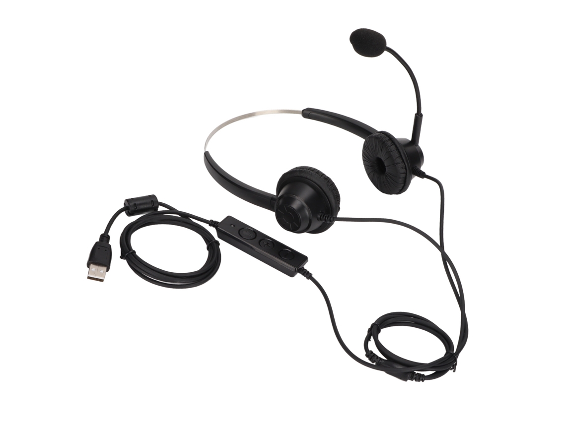 Fone De Ouvido Usb Biaural Profissional Com Microfone, Ajuste De Volume E Silenciamento Para Negócios H360d-usb-1