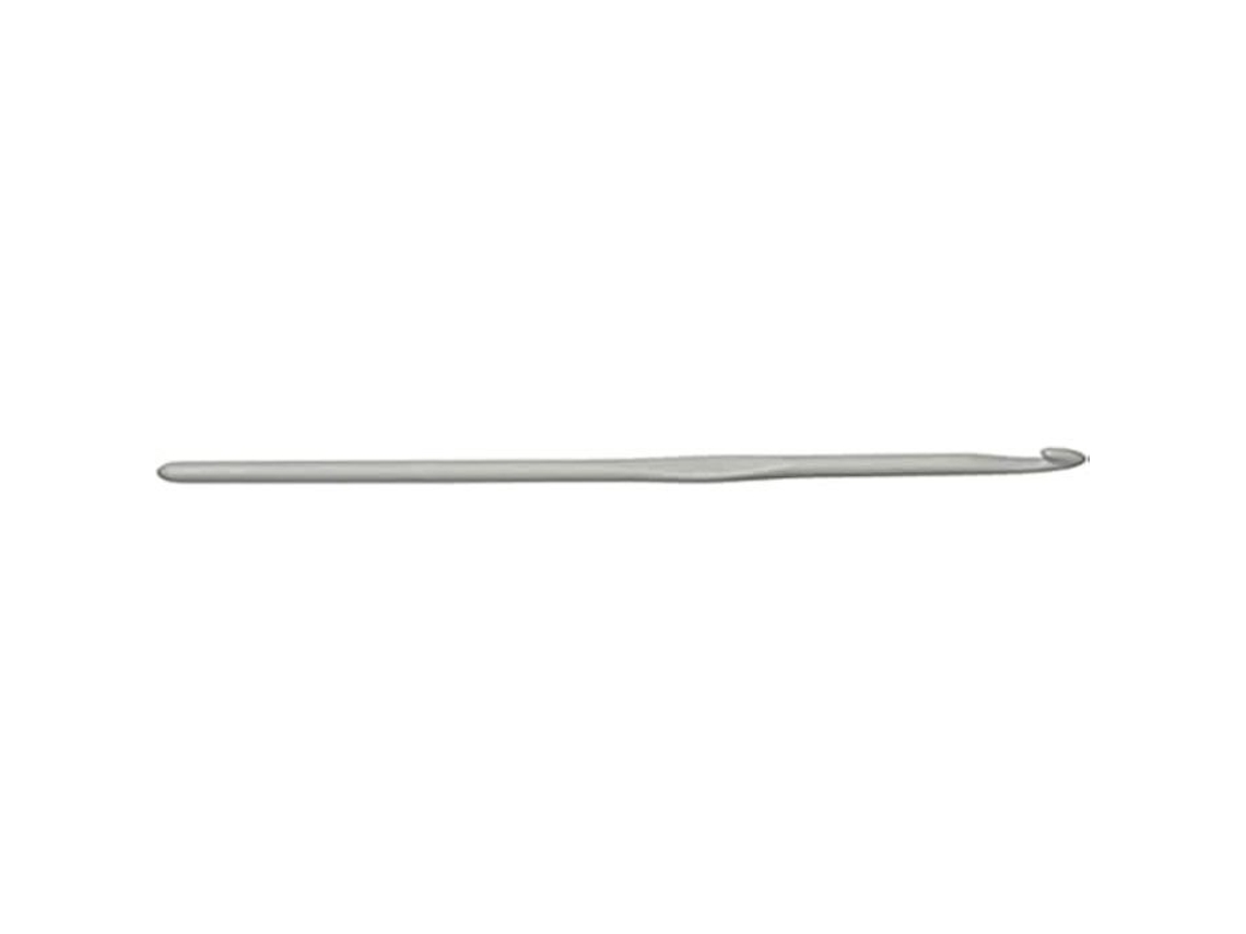 Aguja de crochet de aluminio Knitpro de 15 cm, color gris, ideal para hilos gruesos.