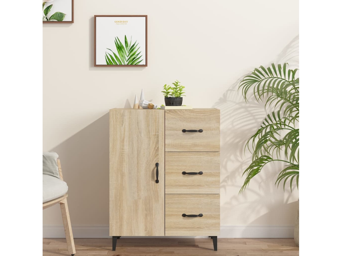 Aparador De Madera De Ingeniería Roble Sonoma 69,5x34x90 Cm