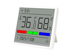Termómetro Higrómetro Digital Para Interiores Con Visualización De Fecha Y Hora, Indicador De Confort Para El Hogar, La Oficina, El Dormitorio, La Habitación Del Bebé Y El Invernadero.
