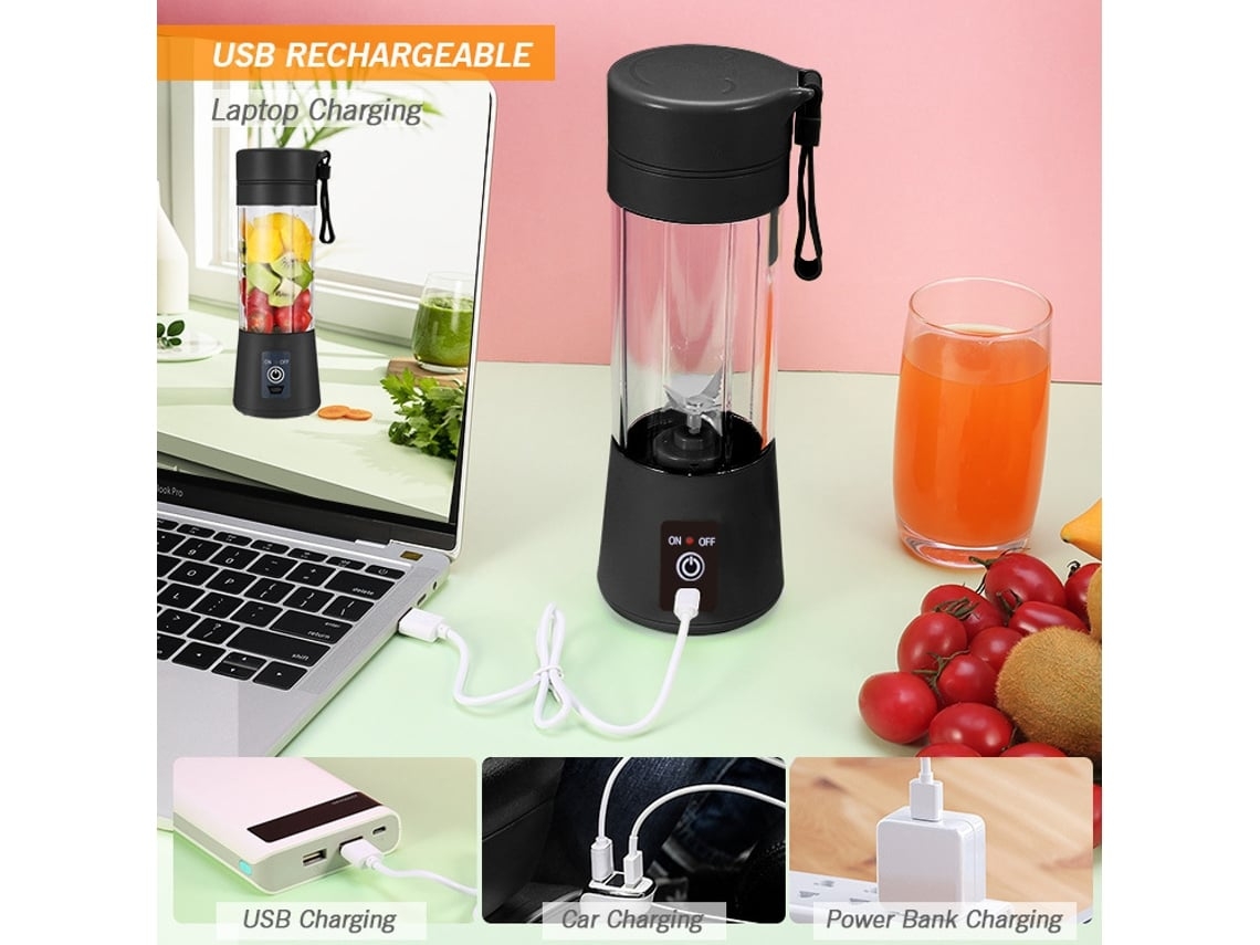 Licuadora Portátil Para Jugos Exprimidor Recargable Por Usb Máquina De Mezcla Gusshious Verde