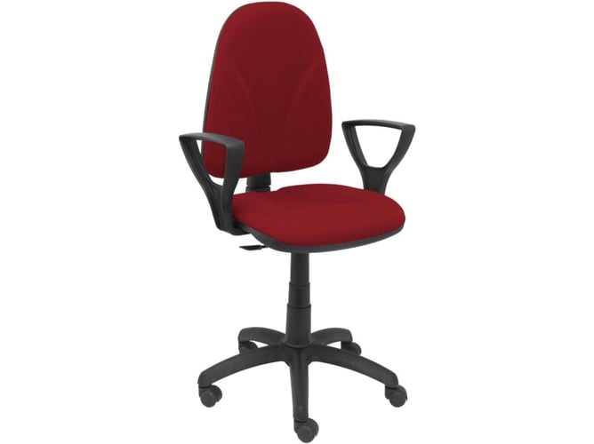 Silla de Escritorio Operativa PIQUERAS Y CRESPO Algarra Granate (Brazos fijos - Tejido)