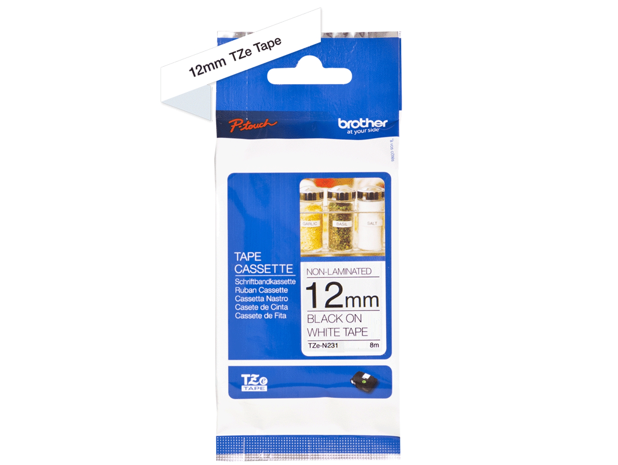 Cinta BROTHER TZeN231 no laminada