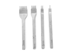 Punzón De Acero Para Coser Cuero, Herramienta De Bricolaje, Con 1/2/4/6 Dientes (3 Mm)