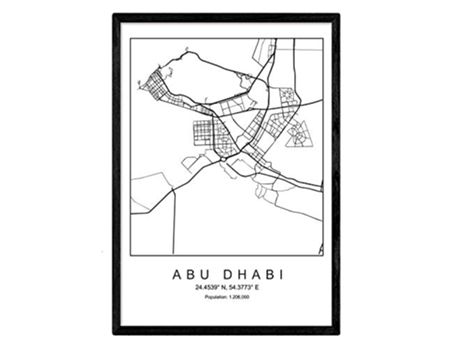 Lámina NACNIC Mapa Abu dhabi (A3)
