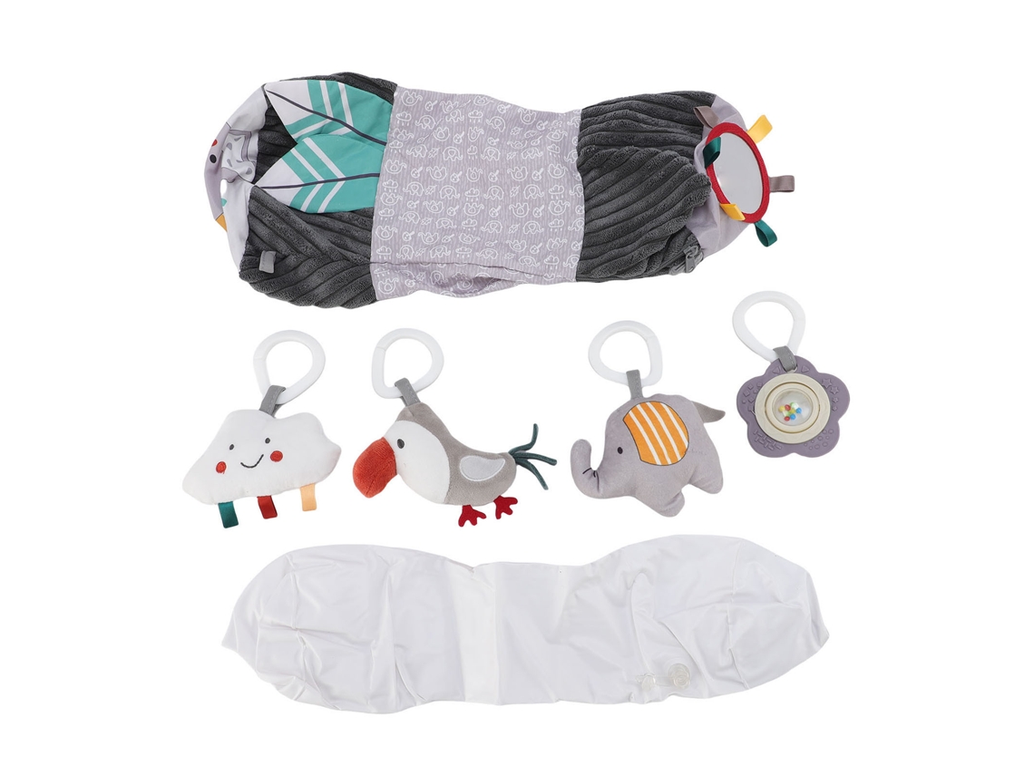 Juguete inflable para bebés con ruedas, rodillo para gatear y para jugar boca abajo, juguete inflable para gatear
