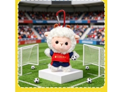 Llavero Peluche Oveja Fútbol Lucky, Accesorio Hincha Copa Mundial 2026, Muñeco Suave Regalo Fan Fútbol Calidad Premium