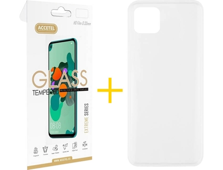 Kit Funda + Protector de Pantalla Samsung Galaxy A22 5G ACCETEL Liso (Transparente)