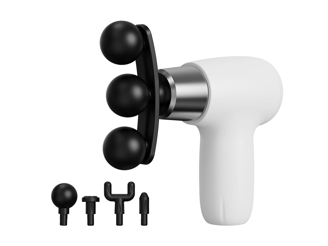 Usb | Usb-c | Portátil - Masajeador Portátil Cuenta Con 5 Cabezales Y 6 Velocidades. Se Carga Mediante Usb-c, Lo Que Lo Hace Ideal Para Aliv