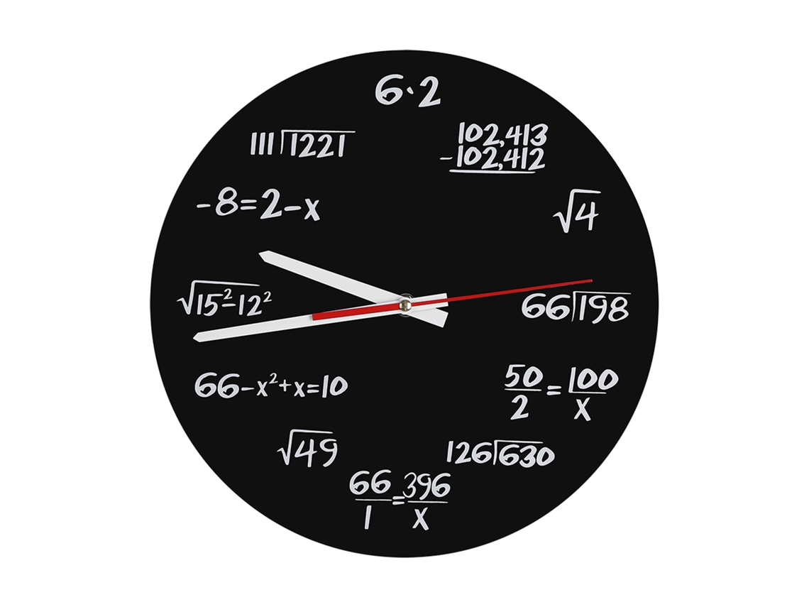 Reloj De Pared Acrílico Con Diseño Matemático Moderno, Accesorio De Decoración Para El Hogar/oficina.