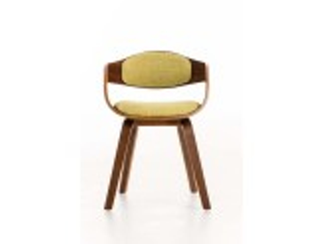 DUDECOR Silla Berlim De Tela Nogal Y Verde