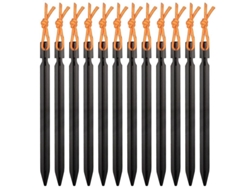 2026-12 Clavos De Tienda Y, Clavos De Camping Resistentes Con Cuerda Reflectiva, 18cm Aluminio Ligero