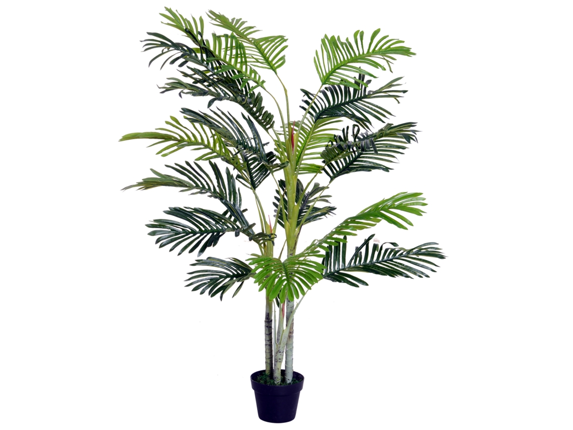 Palmera Artificial De 150 Cm En Jarrón De Musgo Para Decoración De Interiores En Una Sala De Estar U Oficina, Ø18x150 Cm, Verde.