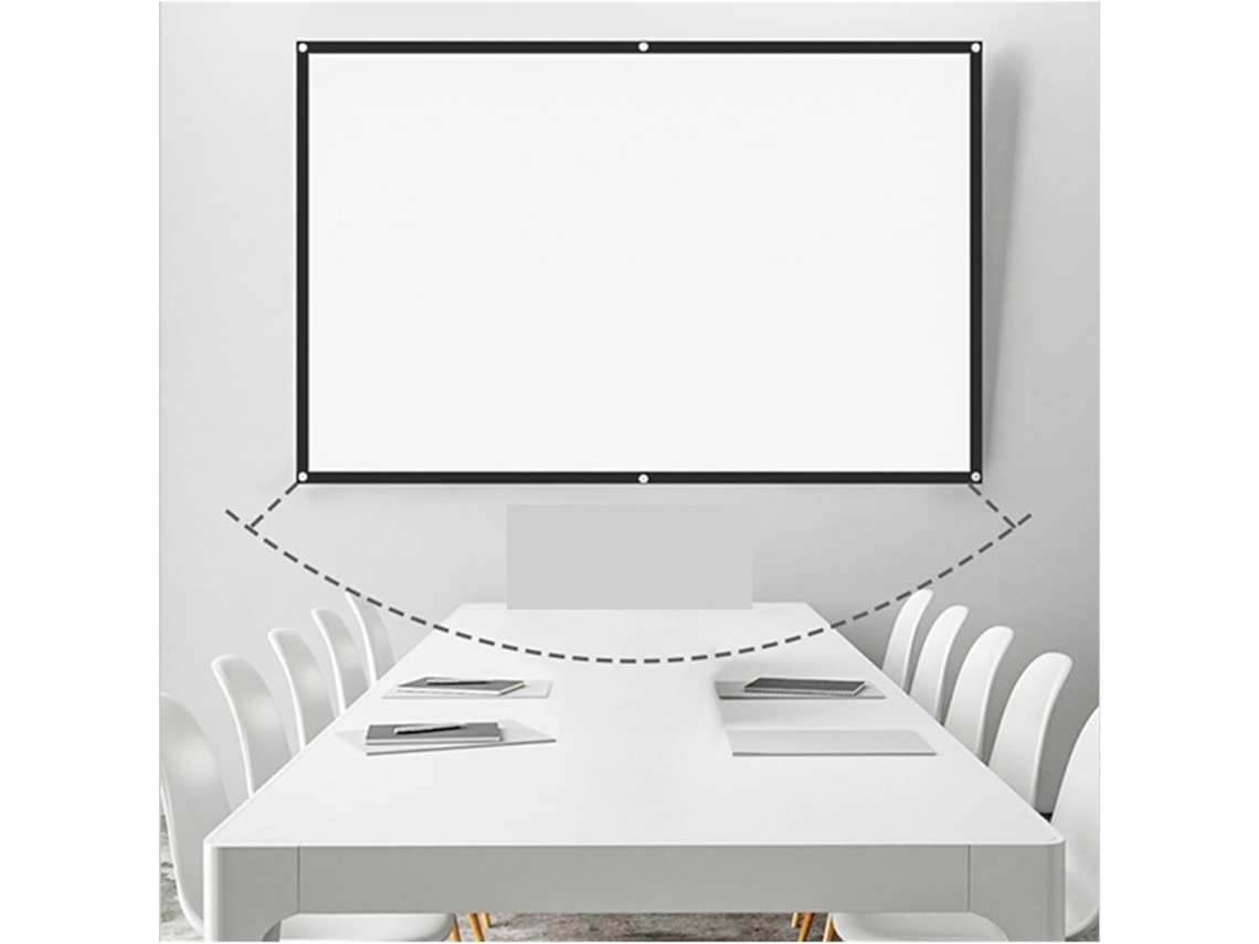 Pantalla De Proyección Portátil Para Películas, 16:9, Alta Densidad, 100 Pantallas, Pantalla De Cortina De