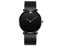 Reloj Analógico De Cuarzo Clásico E Informal Para Hombre Con Brazalete Plateado, Resistente Al Agua.
